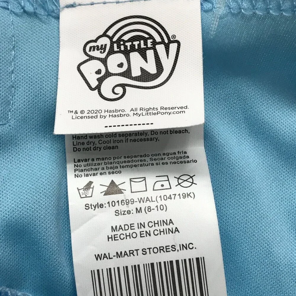 My Little Pony Rainbow Dash Costume Girls Size Medium (8-10) Halloween, Dress Up